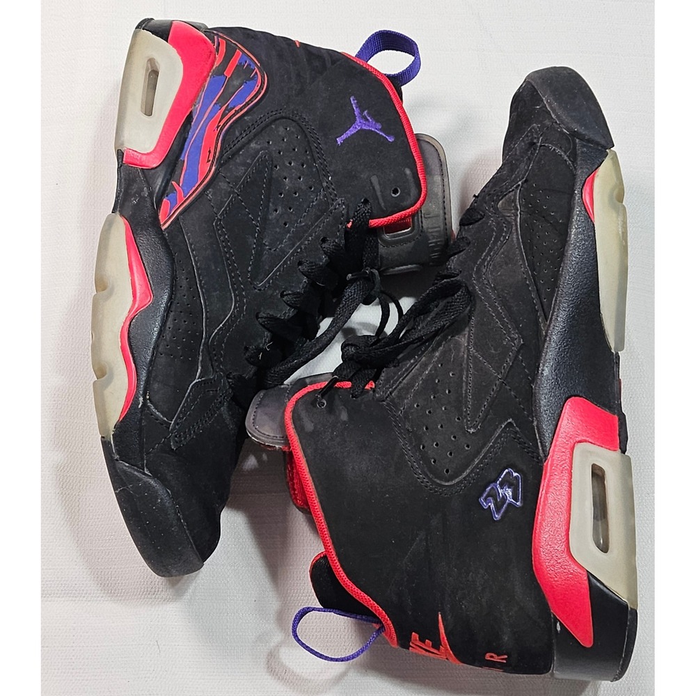 Air Jordan 6 Retro Black Red Purple‎ Basketball Shoes Men's 7.5 US DZ4475 006